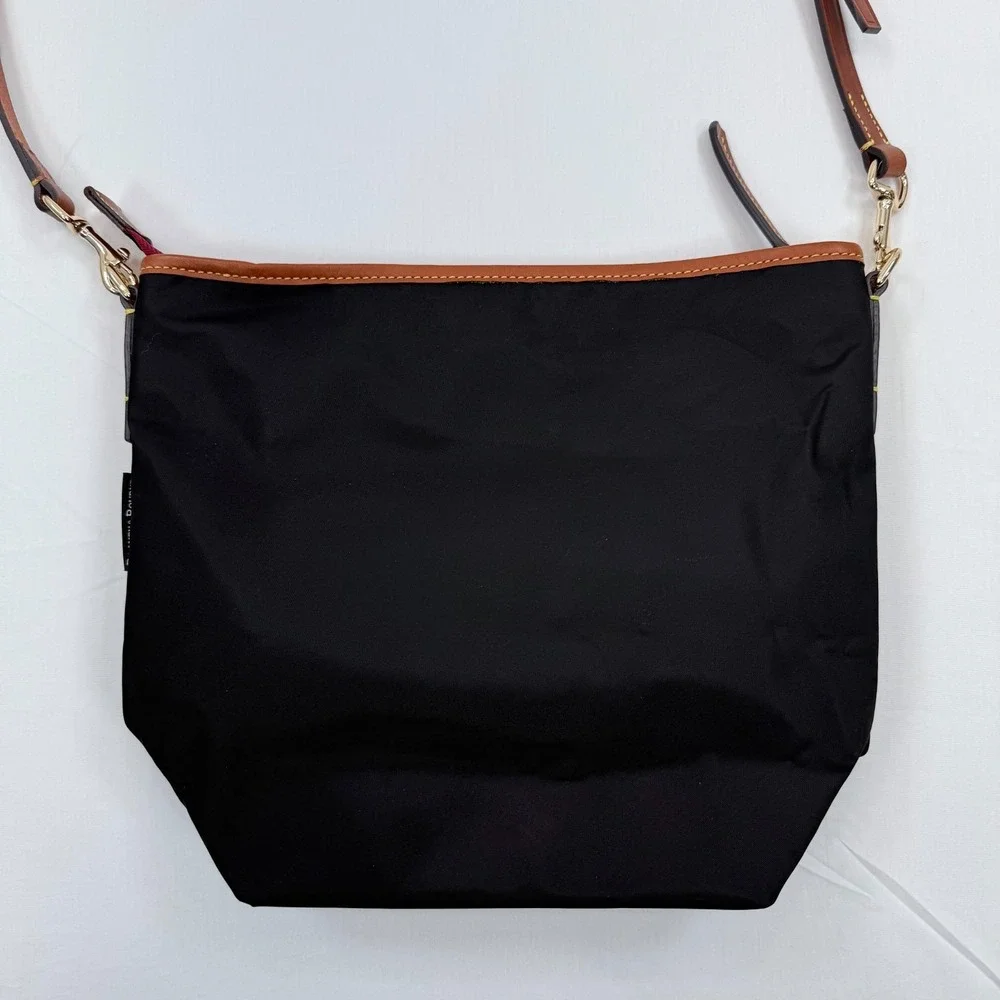 Dooney‎ & Bourke Wayfarer Small Hobo Crossbody Bag Nylon All Weather Black Purse